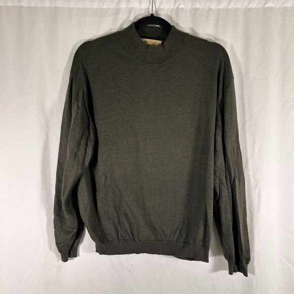 Tricots St Raphael Sweater Men's Medium Green Long Sleeve Pullover Cotton Blend - Picture 1 of 6